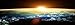 Artrend Wall Posters Earth Space Sunrise Science Landscape Panoramic Picture for Christmas Decoration Gift 16x48 Unframed Shipped Rolled