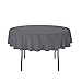 Gee Di Moda Round Tablecloth - 70 Inch Charcoal Round Table Cloth for 24 to 48 Inch Round Tables - Heavy Duty Washable Fabric - for Buffet Table, Holiday Party, Dinner, Wedding & Baby Shower