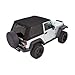 Bestop 54852-17 Trektop Pro Hybrid Soft Top w/ Tinted Sliding Side Panels for 2007-2018 Wrangler 2-Door