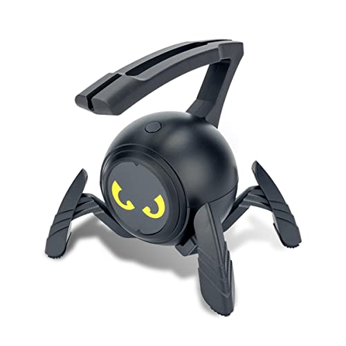 Mouse Bungee, Gaming Mouse Cord Holder Controller, [Upgraded Flexible Cable Management][with 6 Emoji Stickers], Spider Shape Mouse Wire Holder Accessory - Black