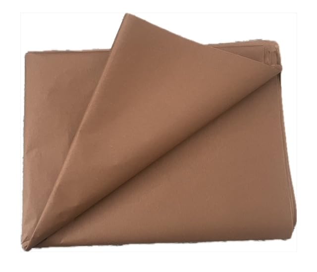 100 Sheets Brown MG Tissue Paper 20x30 Inches, Acid Free Craft Art