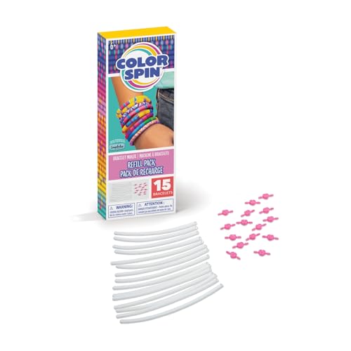 ColorSpin Bracelet Replacement Tubes - 15 Replacement Tubes with Clasps Only fo…