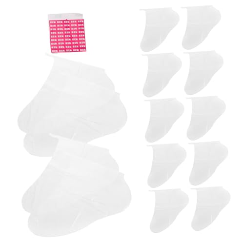Beavorty 100Pcs Disposable Pedicure Spa Foot Bath Liners Plastic Foot Soaking Covers for Salon Home Use Easy Application Transparent Design for Foot Care