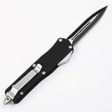 OTF Safety Knife Double Action Dual Edge Black Emergency Outdoor Rescue Knives