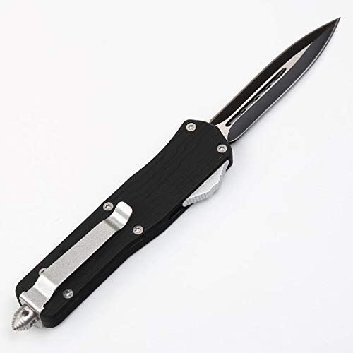 OTF Safety Knife Double Action Dual Edge Black Emergency Outdoor Rescue Knives