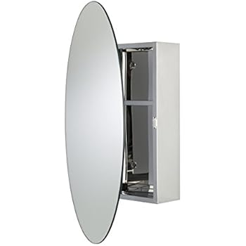 Croydex Tay Stainless Steel Oval Medicine Cabinet with ...