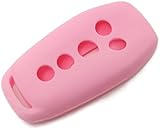 Pink Silicon Key Fob Keyless Entry Remote Skin Cover Protector Fits: Ford Mustang w/remote Start 2015