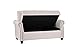 Classic Living Room Linen Loveseat with Nailhead Trim and Storage Space (Beige)