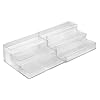 mDesign-Expandable-Kitchen-Cabinet-Organiser-Rack-for-Spices-Condiments-Canned-Food-3-Tiers-Clear mDesign Expandable Kitchen Cabinet Organiser Rack for Spices, Condiments, Canned Food - 3 Tiers, Clear