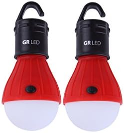 2-Pack GR LED Camping Lanterns By GREYN: A Set of Battery Powered, Water Resistant Light Bulbs with 3 Modes - Ideal for Backpacking, Camping, Emergencies, Fishing, Hiking &amp; Outdoor Lighting