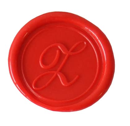 Jacques Herbin 40126T - A round seal with varnished wooden handle - Copperplate - The Letter Z - Manufactured in France - Creative Art Tool - Wax Stamp