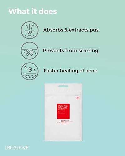 Lboylove® 96 Pcs Pimple Patches, Hydrocolloid Acne Absorbing Invisible Zits Spot Patches For Skin Care, Vegan & Cruelty Free, 3 Sizes (4 Packs)