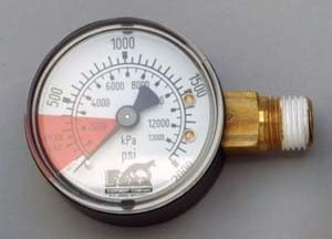 Regulator Gauge. 0-2000 PSI Gauge Right Thread