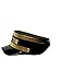 New Black Engineer Train Conductor Hat Cap Gold Trim Railroad Adult