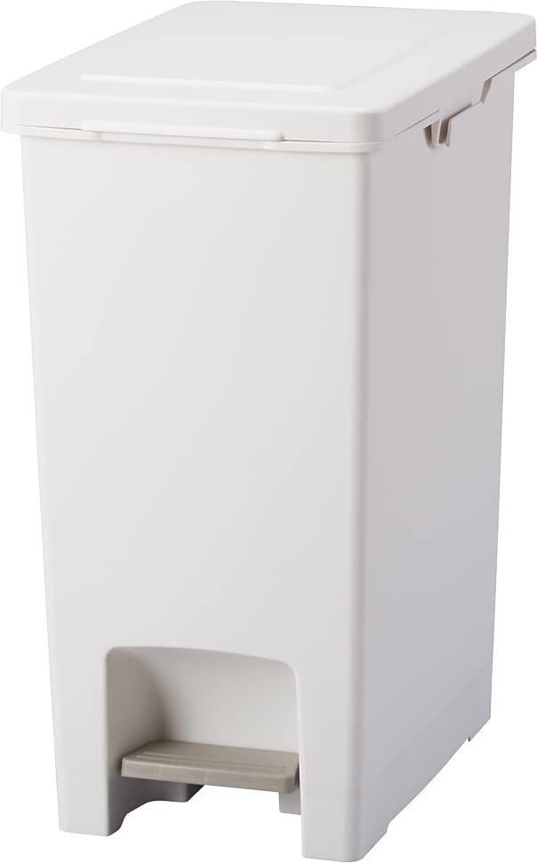 アスベル ゴミ箱 フタ付 ペダル式 30L 日本製 エバンペダルペール 幅25.6×奥行38.5×高さ48.8cm ホワイト商品画像