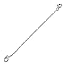 1pc Adabele Authentic 925 Sterling Silver Chain Extender with Clasp Thin Strong 4 inch Cable Chain Extension Tarnish Resistant White Gold for Necklace Bracelet Anklet Jewelry Making SS287-4