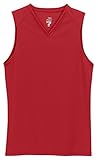 Badger Sportswear Women's B-Dry Sleeveless Performance Tee, Red, Medium