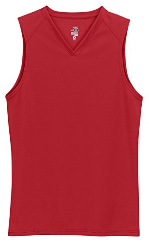 Badger Sportswear Women's B-Dry Sleeveless Performance Tee, Red, Medium