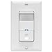 TOPGREENER in-Wall PIR Motion Sensor Light Switch, Occupancy Sensor Switch, No Neutral Required, 150W LED/CFL, 1/4HP, 120-277VAC, Ground Wire Required, Single Pole, UL Listed, TDOS5-J-W, White