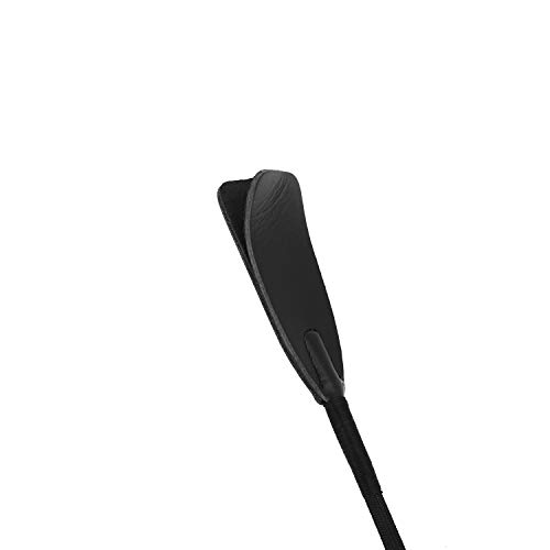 SCARLET KITTEN Riding Crop Horse Whip Spanking with Leather Slapper Jump Bat (Black)