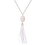Zhenhui High Quality Jewelry Faux Leather Tassel Stone Pendant Gold Tone Long Chain Women Fashion Necklace