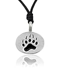 Vietguild New Native American Bear Claw Silver Pewter Charm Necklace Pendant Jewelry
