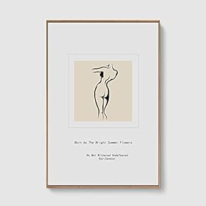 Framed Canvas Home Artwork Decoration Line Art Canvas Wall Art for Living Room, Bedroom - 16x24 inches