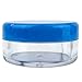 Beauticom (Quantity: 50 Pieces) 5G/5ML Round Clear Jars with Blue Lids for Scrubs, Oils, Toner, Salves, Creams, Lotions, Makeup Samples, Lip Balms