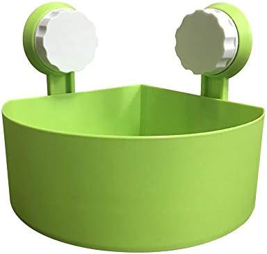JSPOYOU Plastic Suction Cup Bathroom Kitchen Corner Storage Rack Organizer Shower Shelf