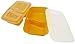 Table To Go 20-Pack Bento Lunch Boxes with Lids (2 Compartment/ 32 oz) | Microwaveable, Dishwasher & Freezer Safe Meal Prep Containers | Reusable Dish Set for Prepping, Portion Control & More (Yellow)