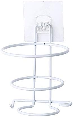 newhashiqi Blowing Rack, Blower Bracket Wall-mounted Punch-free Bathroom Storage Rack Hair Dryer Hairdryer Storage Rack White
