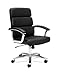 basyx by HON Executive Task Chair - Mid Back Leather Computer Chair for Office Desk, Black (VL103)