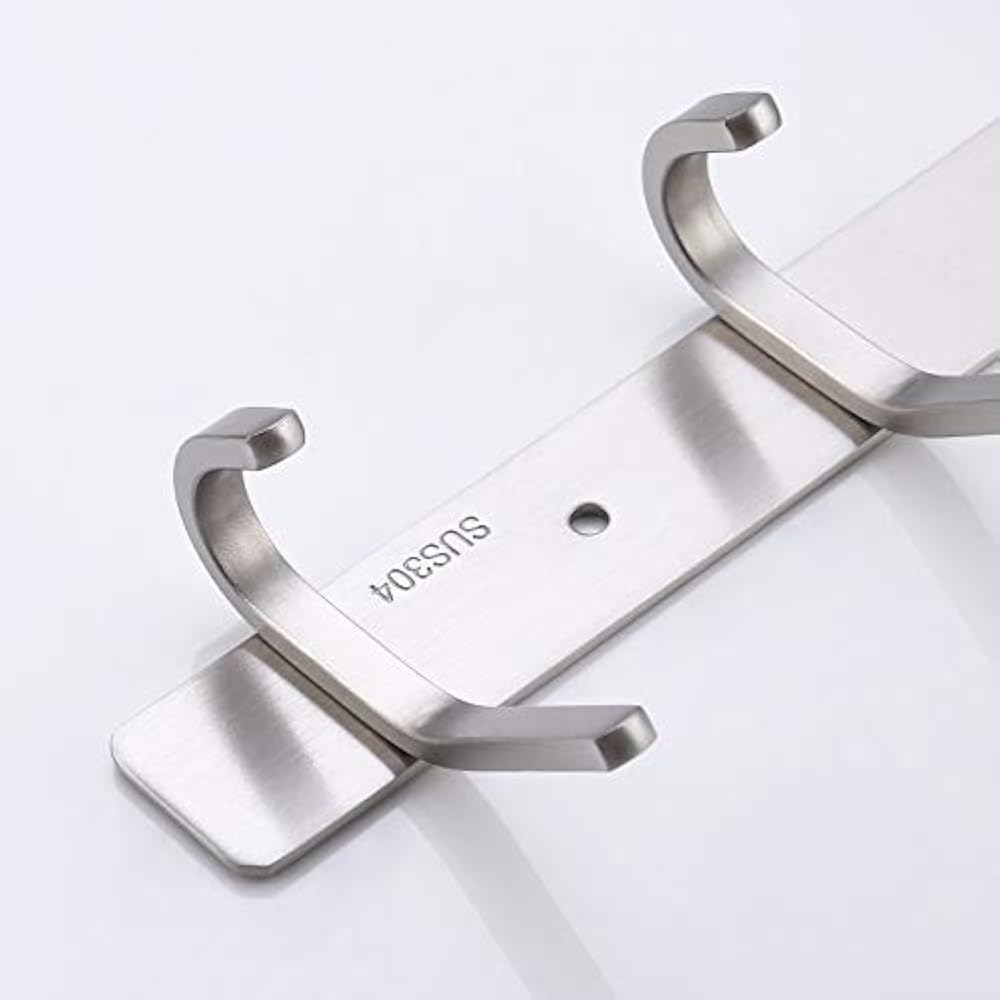 SUS 304 Stainless Steel Towel/Coat Hook Rack Rail Shelf With Hooks Robe