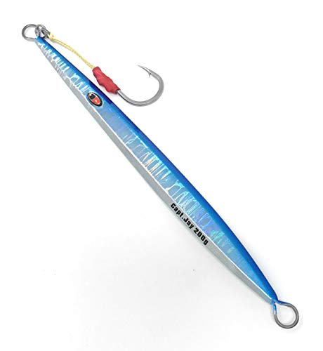 Fishing Saltwater jigs Speed Jigging Slow Jigging Pitching Lures,Vertical Jigging Artificial Lures Jigging Lure Fishing jigs (Blue, 200g) - Thumbnail 6