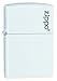 Zippo 214ZL White Matte Logo Pocket Lighter