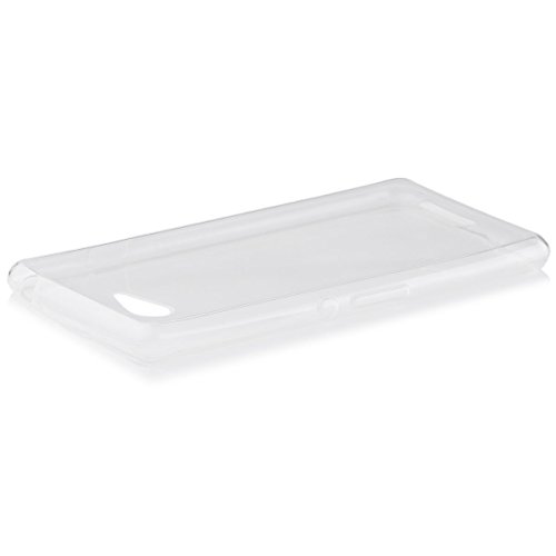 iCues | Compatible with Sony Xperia E3 | Ultra Slim TPU Case Clear | [Screen Protector Included] 0.3 mm clear rubber cover crystal silicone shell transparent thin slim TPU minimalist