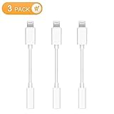 3 Pack Seotic Lightning to 3.5 mm Headphone Jack Adapter iOS 10.3 for iPhone 7/7 Plus Accessories Lightning Connector to 3.5 mm Headphone Earphone Extender Jack Adapter