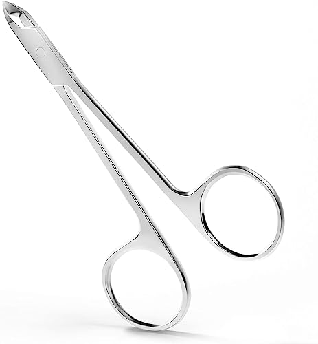 Suvorna Cuticle Scissors | Cuticle Cutter | Cuticle Remover | Cuticle Nipper - Cuticle Trimmer - Nail Scissors for Men, Women, Adults, and Kids - 4" Nail Clippers for fingernail and toenail.