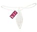 Deargirl Tear Drop G-String Bottom (One Size(FITS Most XS to M), White Mesh)