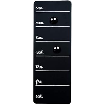 Space Art Deco Magnetic Weekly Planner - Two Magnets Included - Blackboard - Chalkboard - Dry Chalk Only - Chore Board - Menu Sign - to-Do List - Sawtooth Hanger - Wall Mounted Organizer