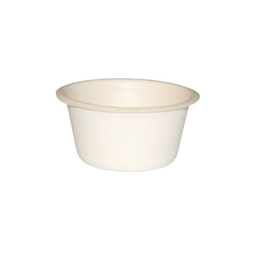 Sugarcane Condiment Souffle Cup (Case of 2000), PacknWood - Compostable and Biodegradable Dipping Cups (2 oz, 2.4" Diameter) 210GPU7
