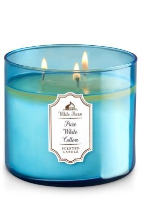 Bath And Body Works White Barn 3 Wick Candle Pure White Cotton 145 Ounce