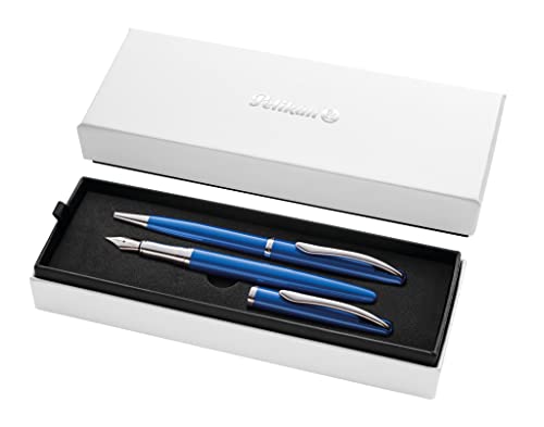 Pelikan SET - Ballpoint pen and Fountain pen Jazz Noble Elegance in Gift Box - Saphire