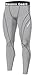 New Men Skin Tights Compression Base Under Layer Sports Running Long Pants (L, MSP011 Gray)