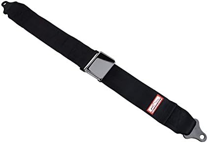 Racerdirect 3 INCH Chrome Lift Latch Lap Belt 2 Point 60" Harness Black RESTOMOD, PRO Street, Street CAR