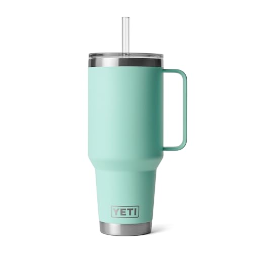 YETI Rambler Strohhalm-Becher, vakuumisoliert, Edelstahl, Meeresschaum, 1,2 l