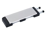 Diamond Sharp 3 X 8 inch Two 2-Sided Ultra Sharp, Continuous Sharpening Steel Whetstone & Bench Stone Knife, Tool, Chisel, Blade Sharpener | No-Slip Adjustable Base | 400-1000 Grit | FREE e-Book.