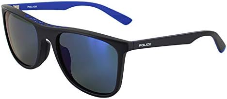 Amazon ポリス 偏光 サングラス Police Splc42i U28z 55 アジアンフィット クリアケース付き メンズ 年モデル ウェリントン セルフレーム 国内正規品 ブランド おしゃれ かっこいい ブラック ブルー Uvカット 紫外線対策 ドライブ 運転 釣り ファッション