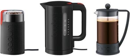 Brazil Set French Press Coffee Maker, 8 Cup, 1.0L, 34 oz, Electric Coffee Grinder, Electric Water Kettle, 1.0L, 34 oz