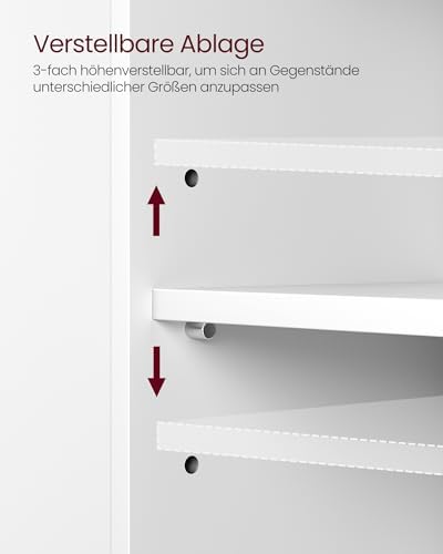Waschbeckenunterschrank, Badezimmerschrank, 3 große Schubladen, 30 x 70 x 64 cm, 2 Fächer, auch für Waschbecken mit Beckensäule, Badezimmer-Unterschrank mit Füßen, wolkenweiß BBK504W01